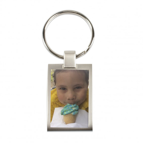 Porte-clés en métal mat